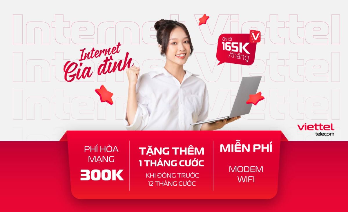 TẶNG 1 THÁNG CƯỚC KHI ĐĂNG KÝ GÓI CƯỚC INTERNET HOMET