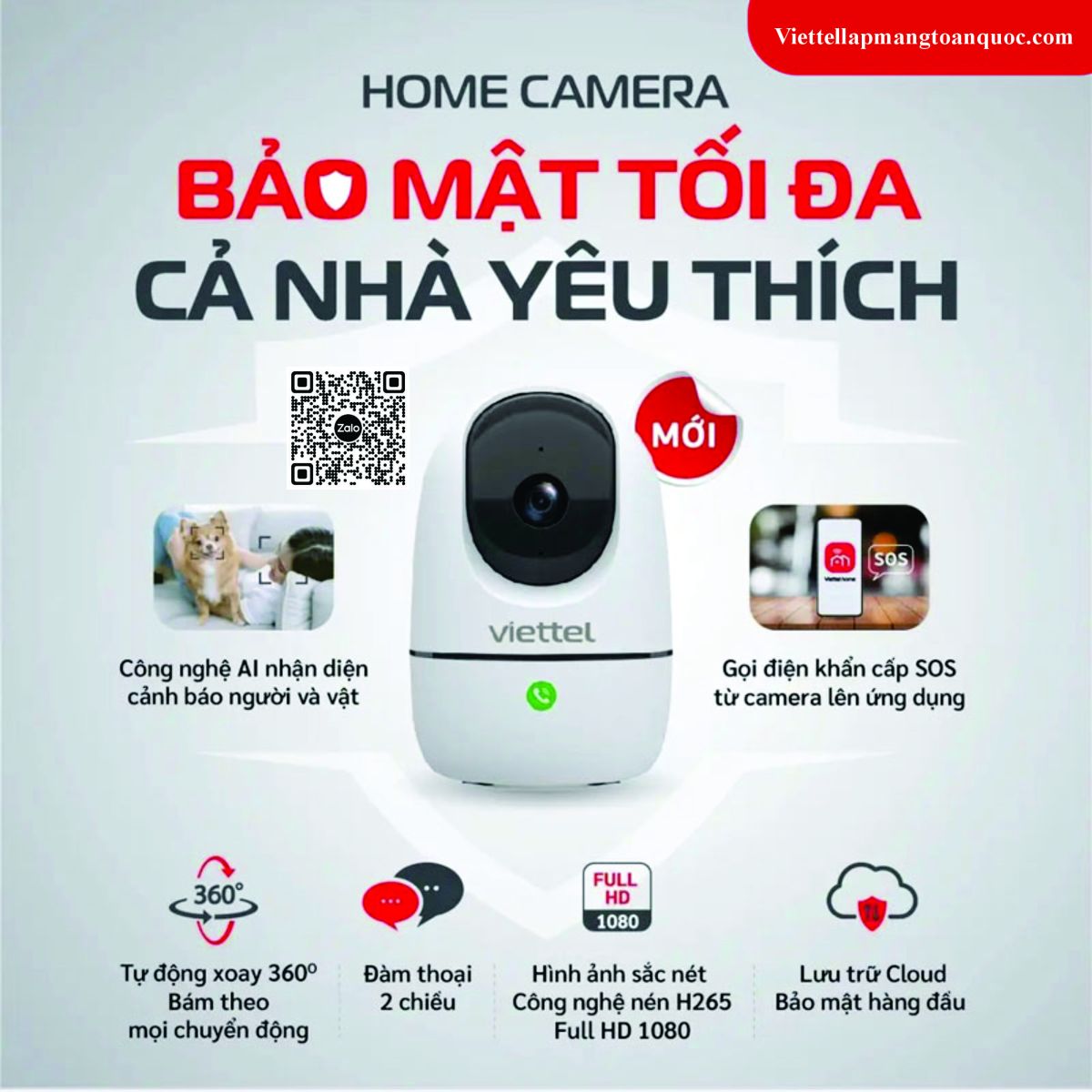 Camera Viettel Giải Pháp An Ninh Hiệu quả 24/7 - Từ Thán 3/2024 Miễn Phí Camera Khi Mua gói Lưu Trữ Cloud trên gói FTTH Viettel Có Sẵn