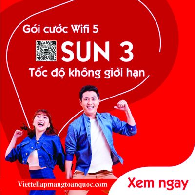 SUN 3 - Gói Cước Internet Viettel Không Giới Hạn dành cho hộ gia đình Lớn ( Nhiều Người)